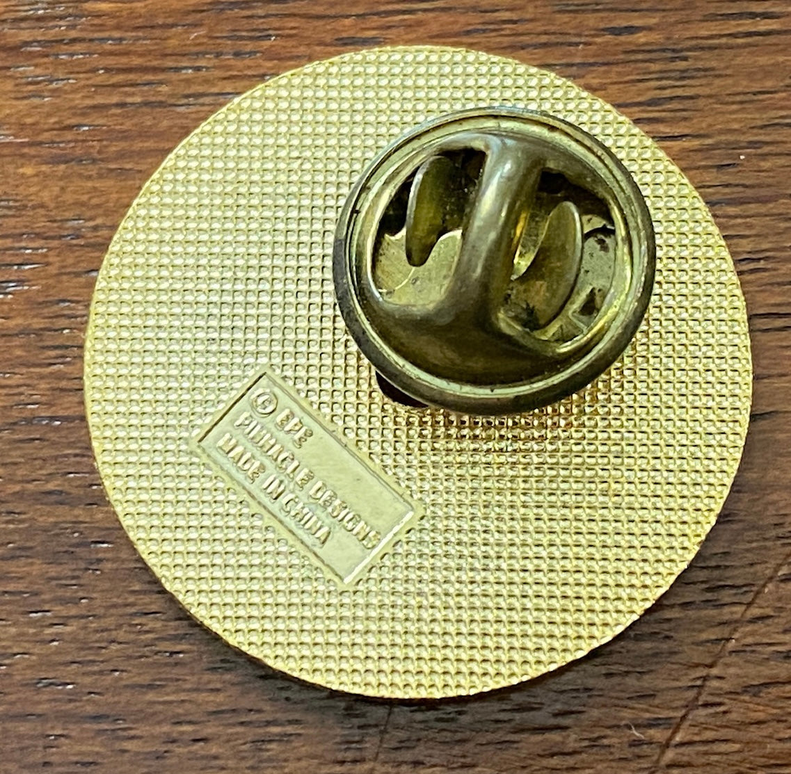 Gold Tone Metal Black Enamel Elvis Limited Edition Love Me Tender Pinback Pin
