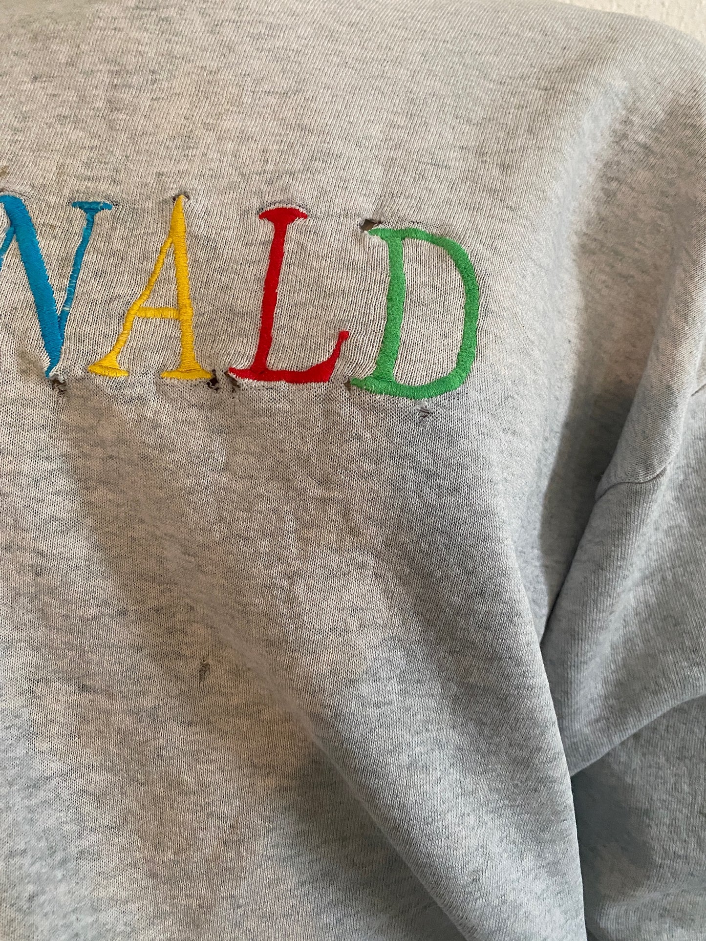 Vintage Disney Mickey & Co Donald Duck Embroidered Sweatshirt Sz XL
