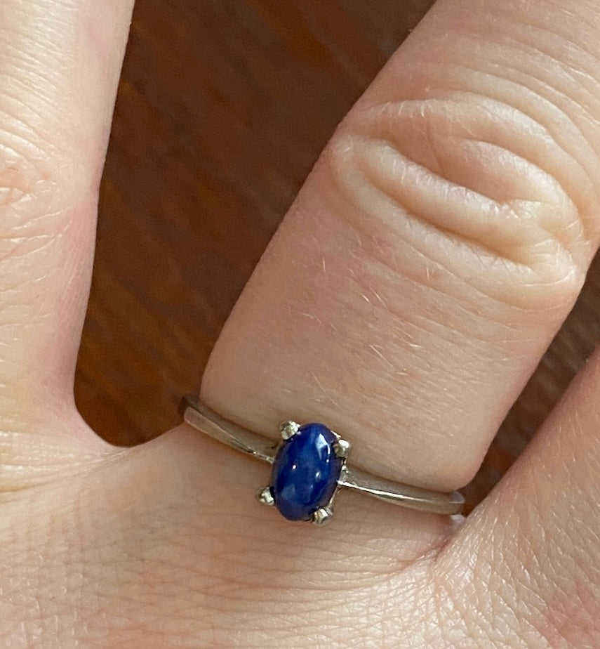 10k White Gold Star Sapphire Ring Sz 6.75 Signed HM