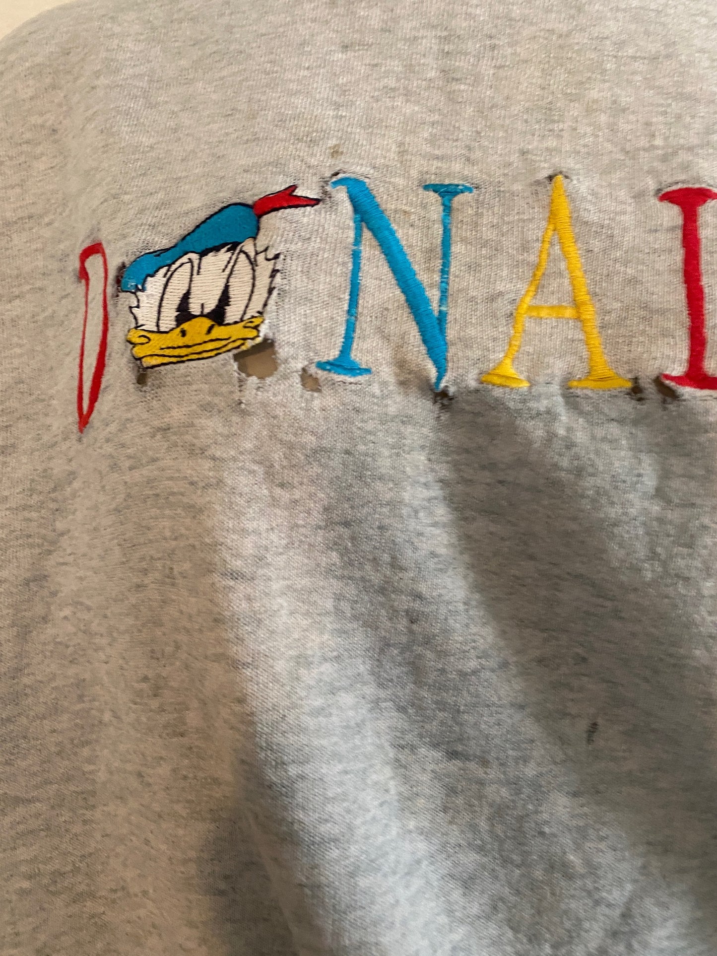 Vintage Disney Mickey & Co Donald Duck Embroidered Sweatshirt Sz XL