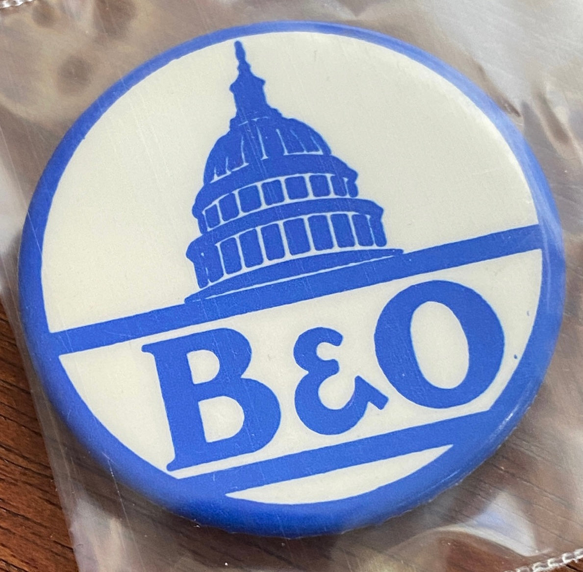 Vintage B&O Railroad Souvenir Button Pin