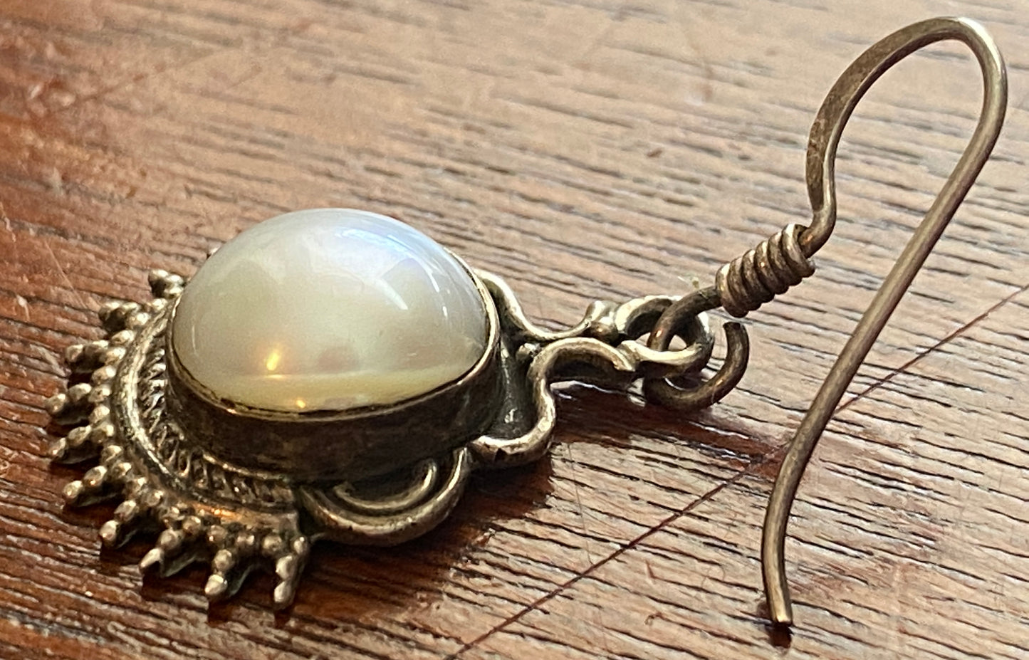 Sterling Silver 925 Baroque Pearl Drop Dangle Earrings
