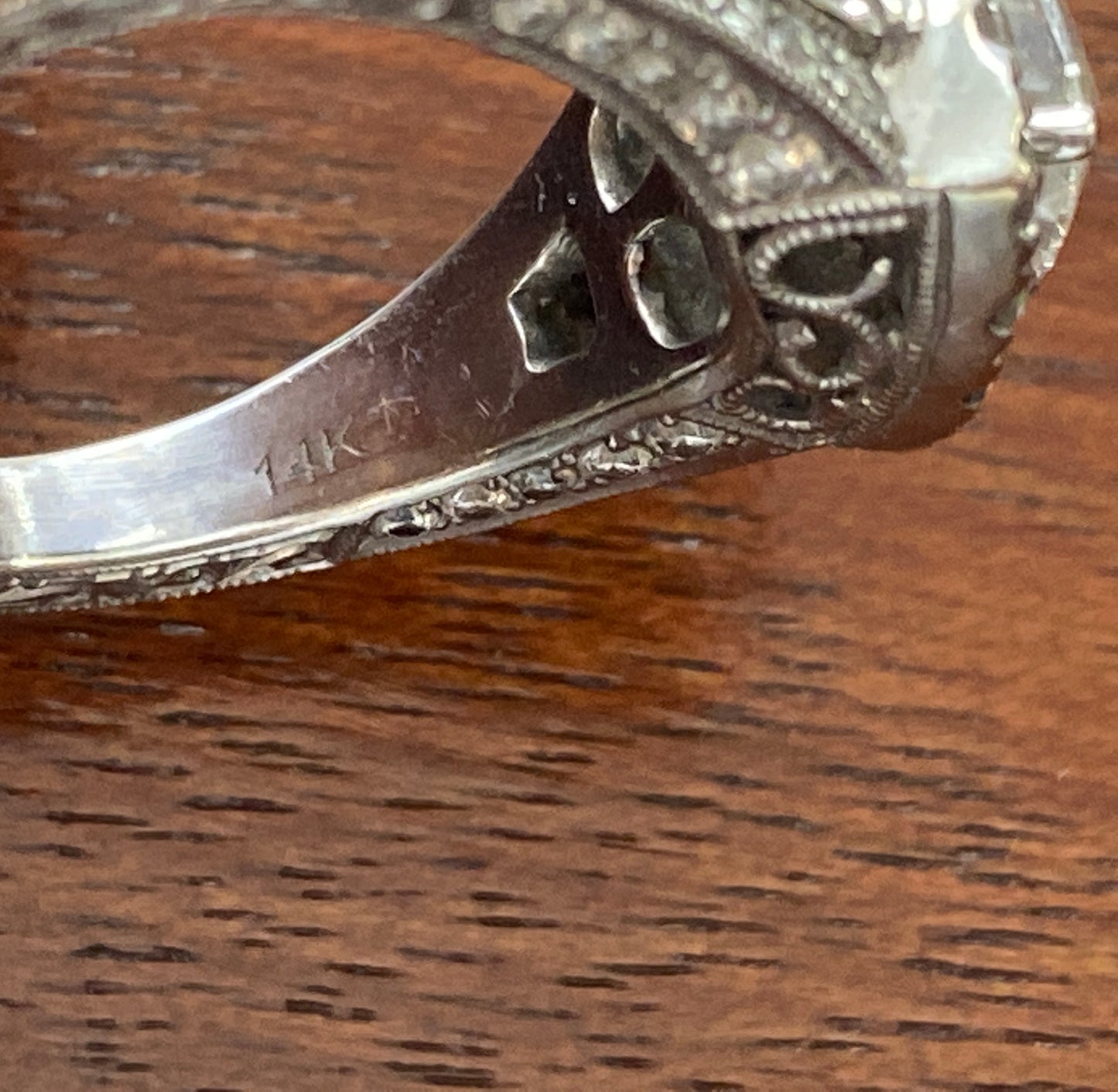 Neil Lane 14k White Gold 1.50ctw Cushion Cut Baguette Engagement Ring Sz 4.25