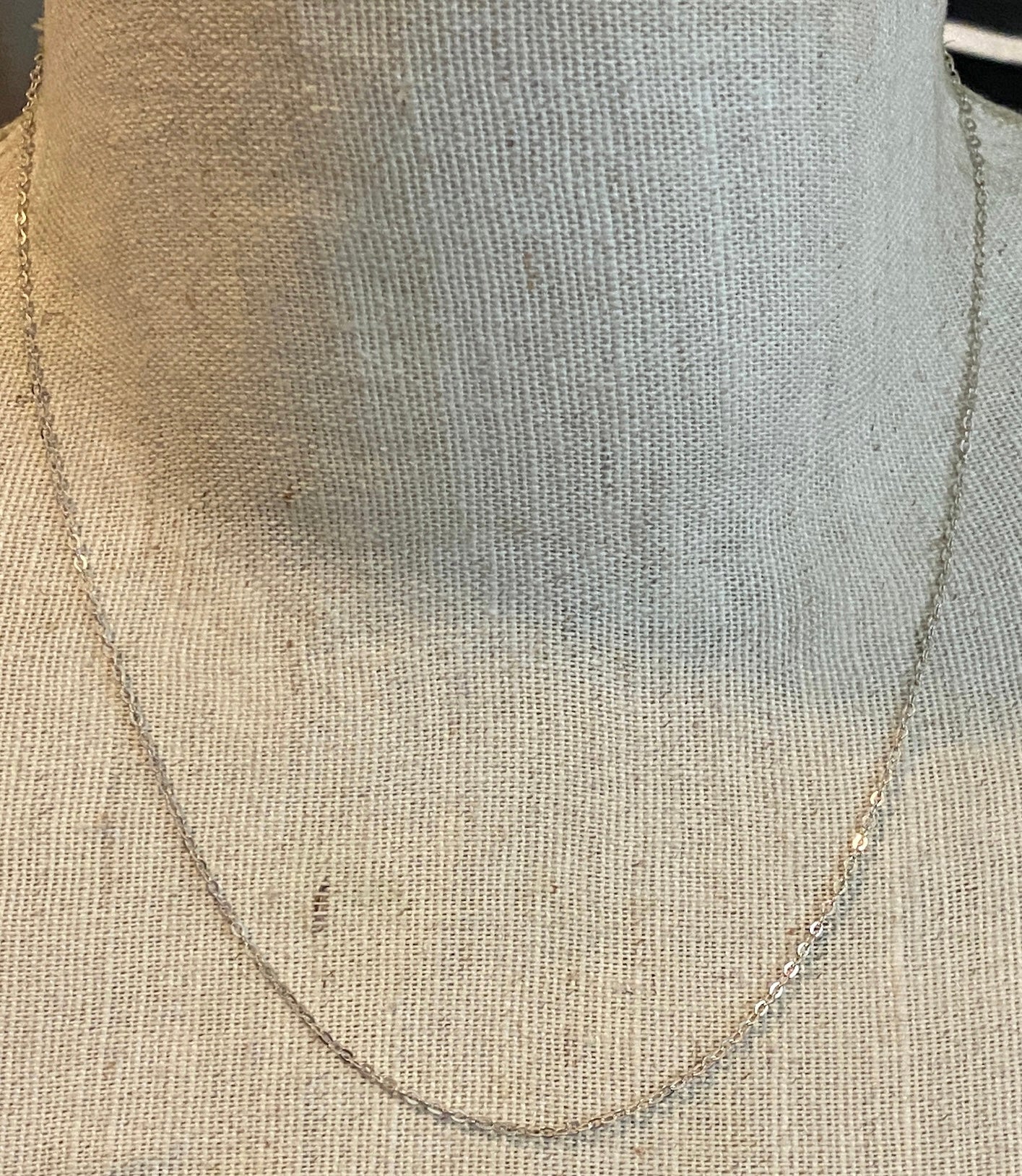 Vintage Sterling Silver 925 Rolo Round Chain Link Necklace 18" Long