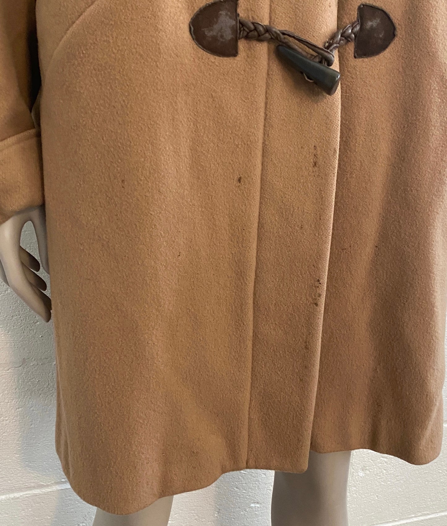 Vintage MDP Mario De Pinto Wool Coat Jacket Toggle Removable Hood Sz 10