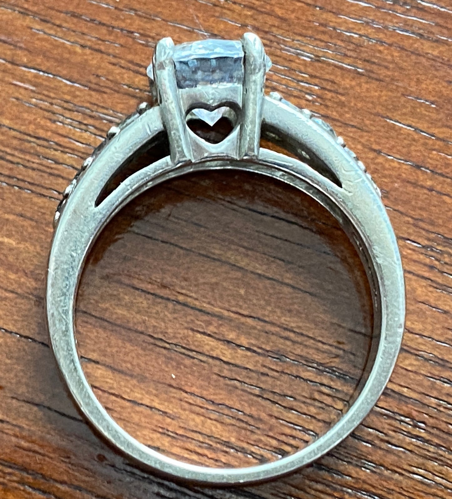 Sterling Silver 925 CZ Engagement Ring Sz 9