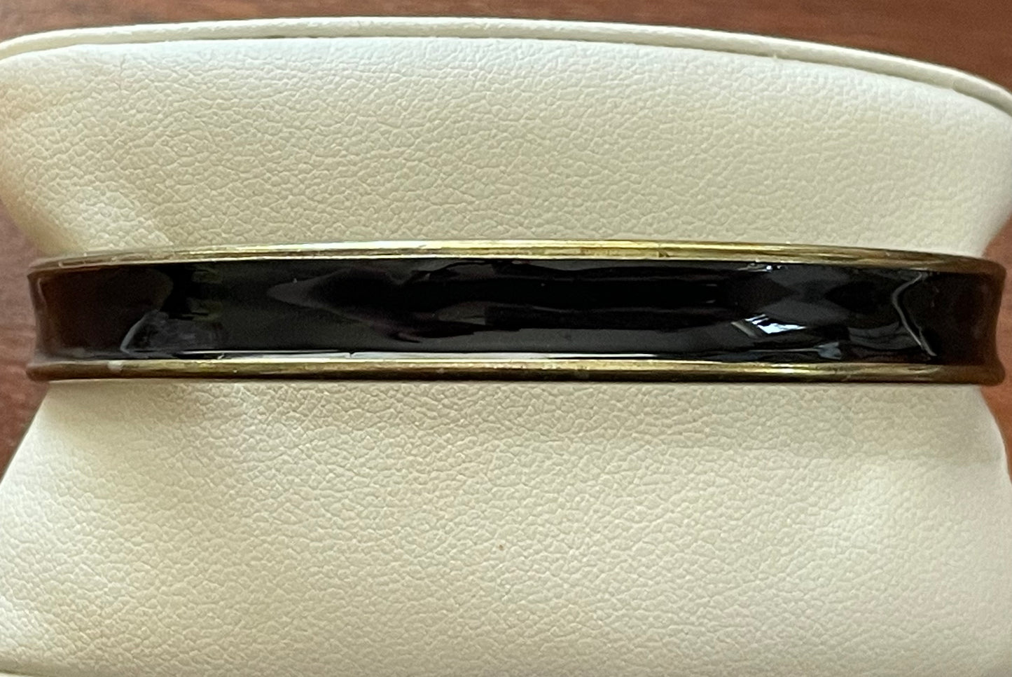 Metel Black Enamel Bangle Bracelet