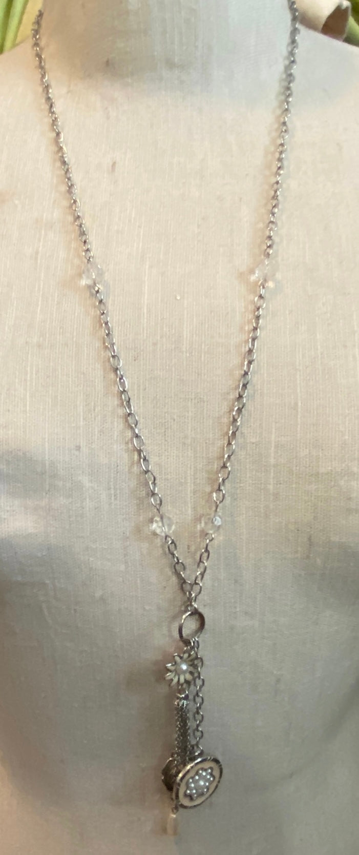 Lot of 5 Vintage to Now Chain Link Necklaces Choker Gold Silver Faux Pearl Victorian Style