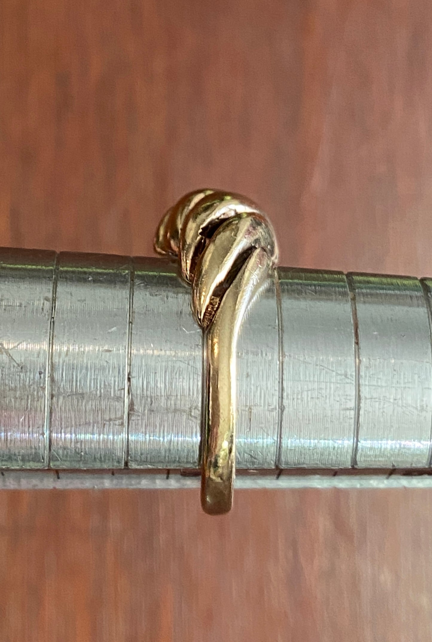 Vintage Antique 9k Open Domed Croissant Ring Sz 5