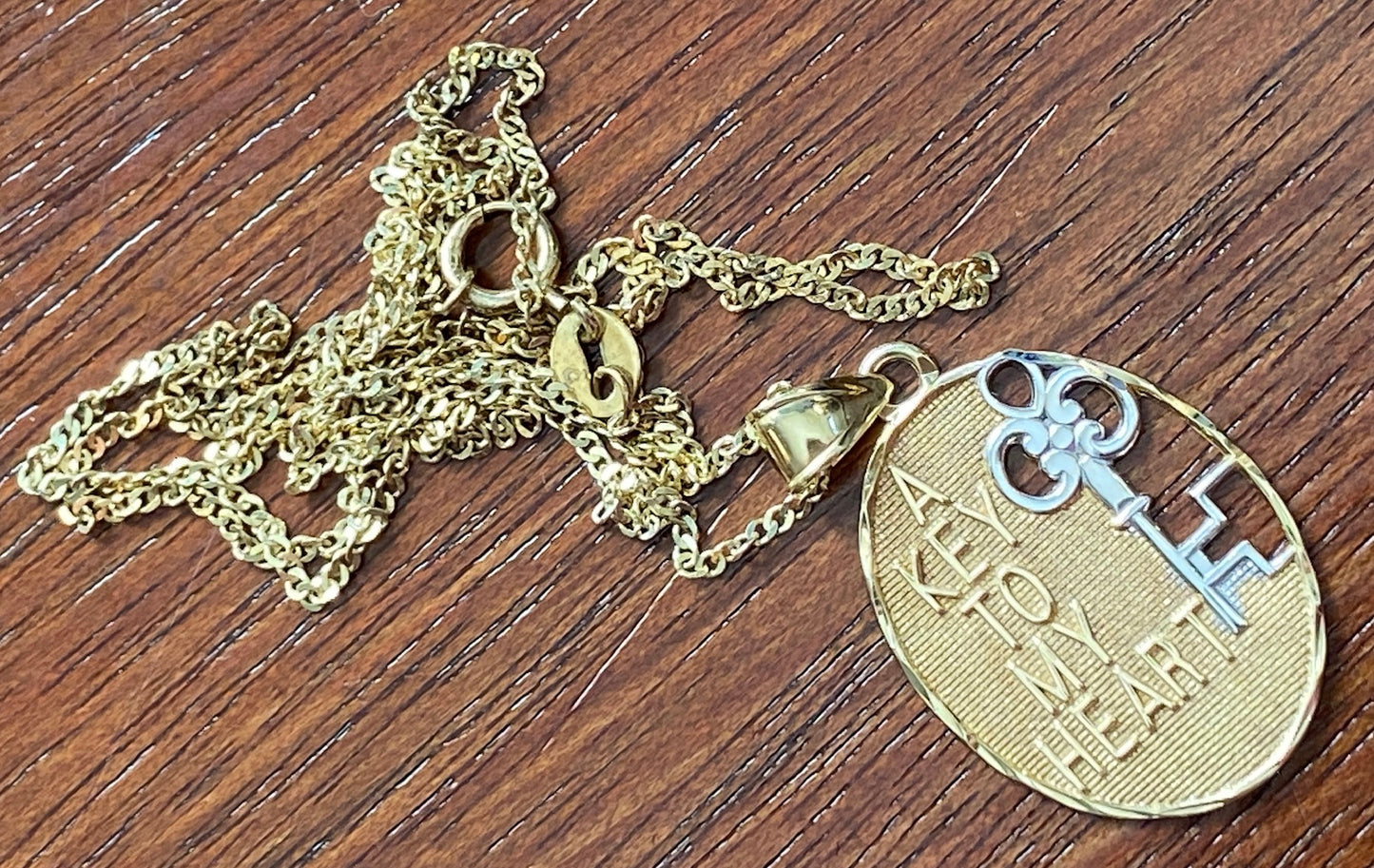 Gold over Sterling Silver 925 Michael Anthony 'Key to my Heart' Necklace