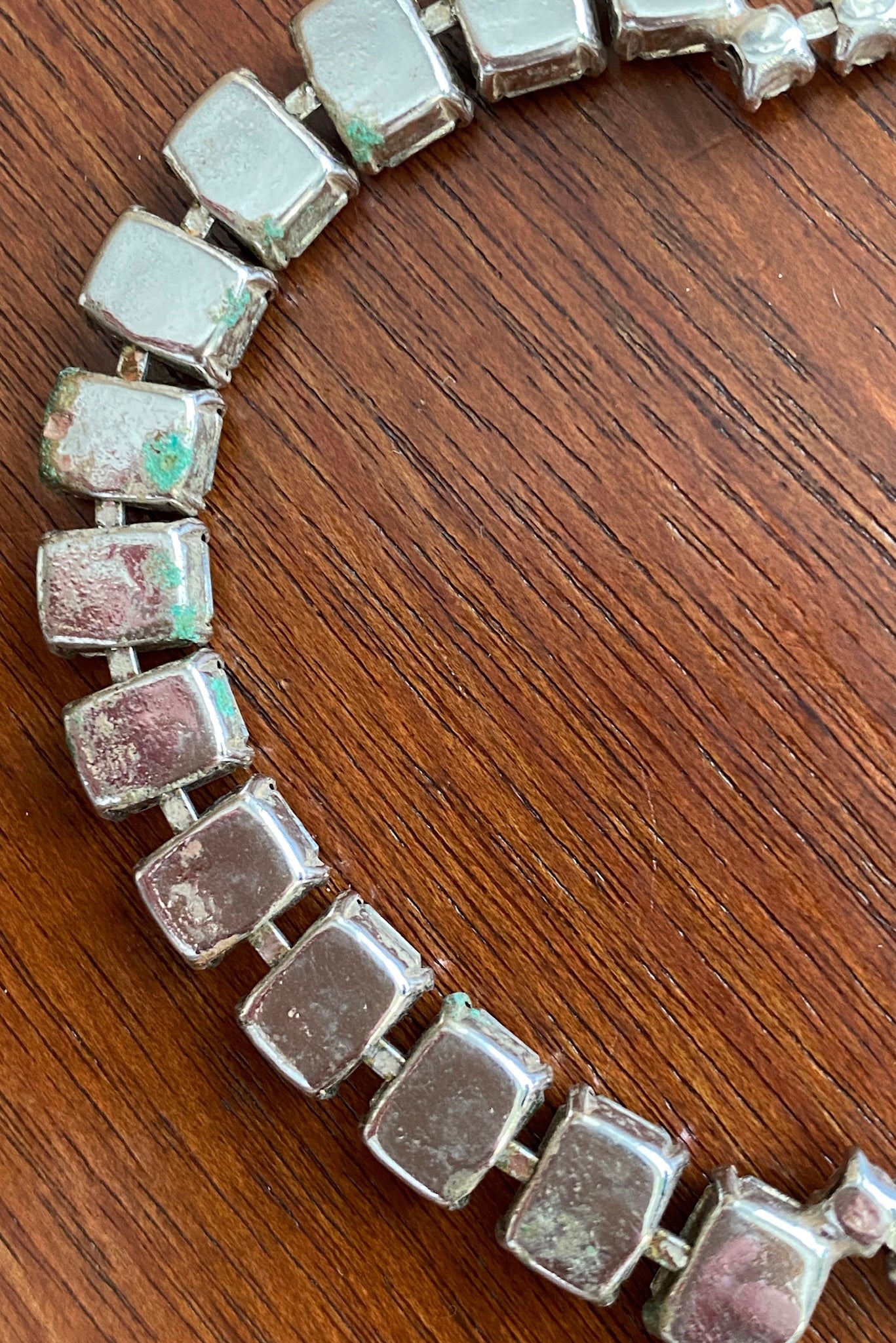 Vintage Silvertone Rhinestone Choker Necklace