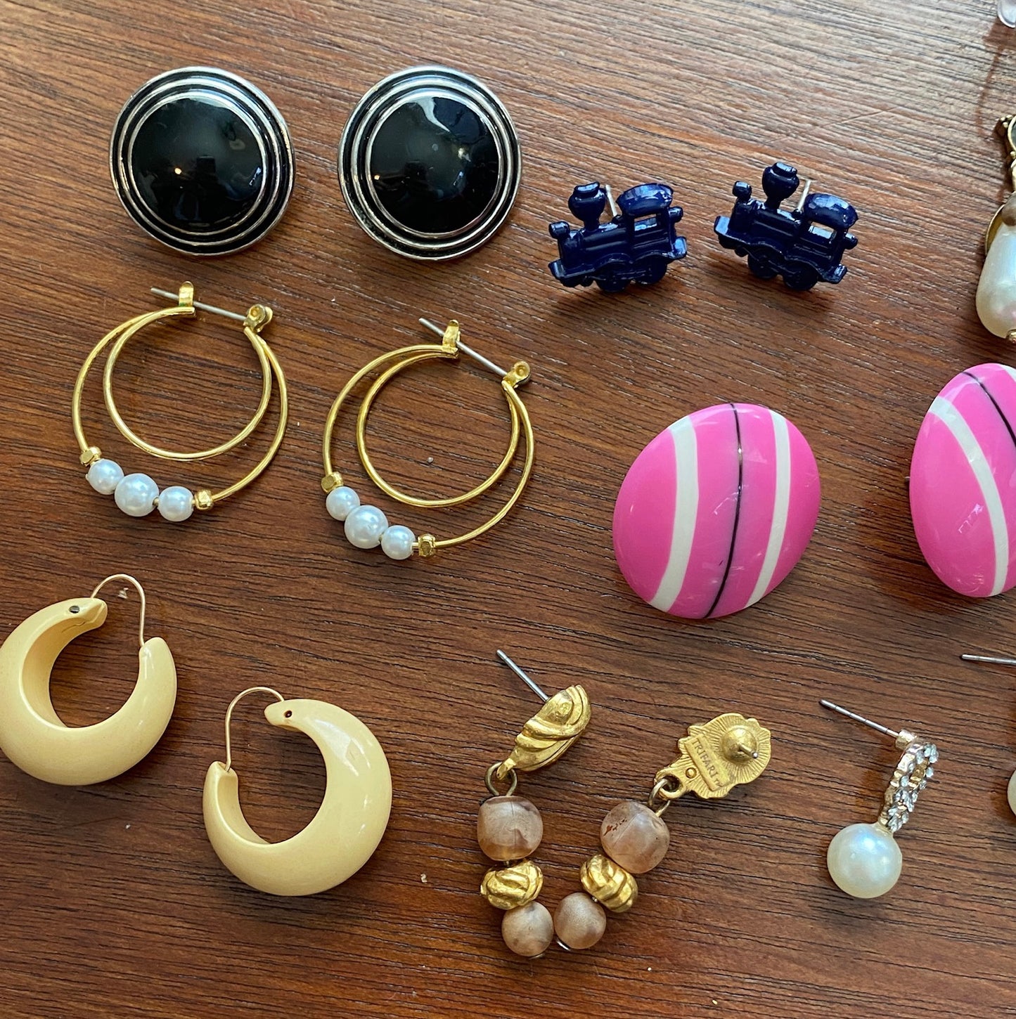 Vintage to Now Pierced Earrings Lot Enamel Silver Gold Tone Stars Rhinestones