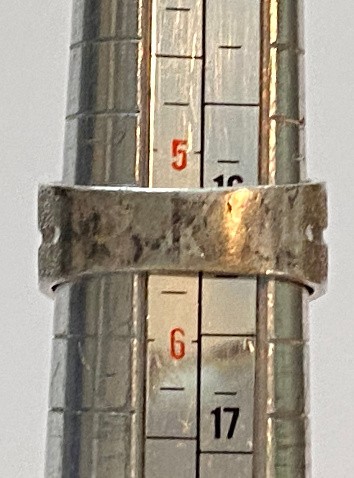 COSTA RICA Extra Fine .999 STERLING SILVER Band Ring TEXTURE Sz 5.5