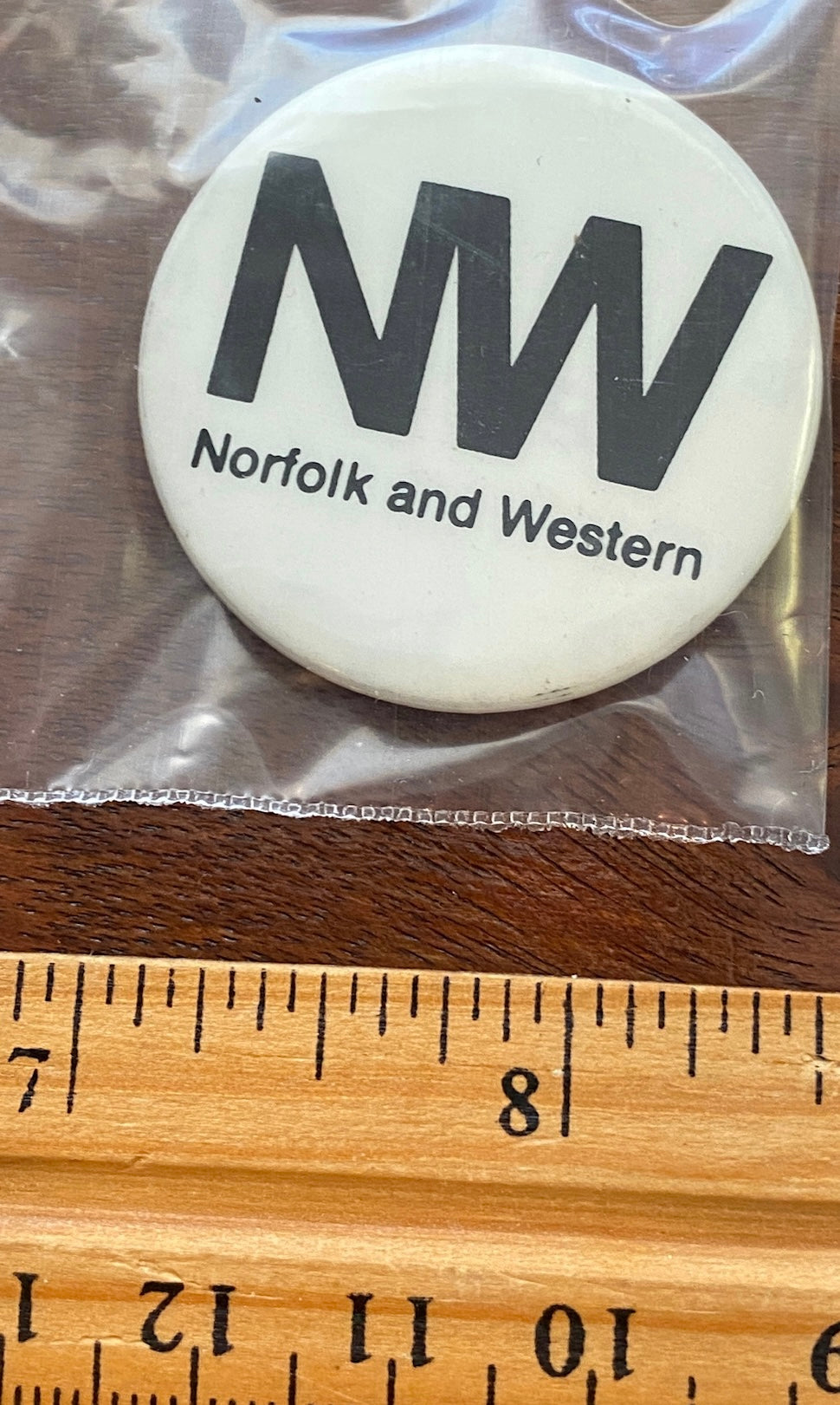 Norfolk and Western NW Souvenir Railroad Train Button Pin