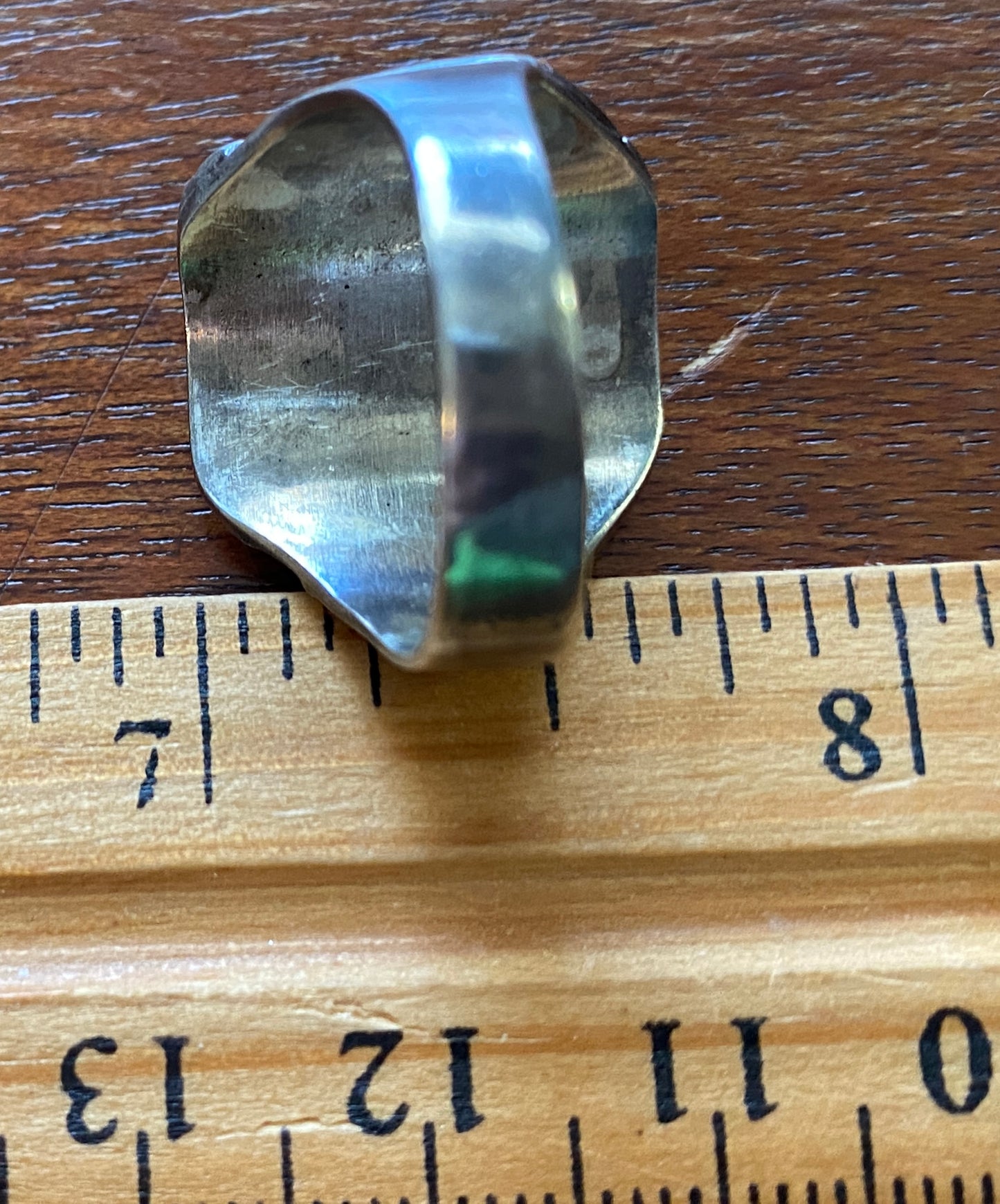 Sterling Silver 925 Turquoise Old Pawn Ring Sz 8