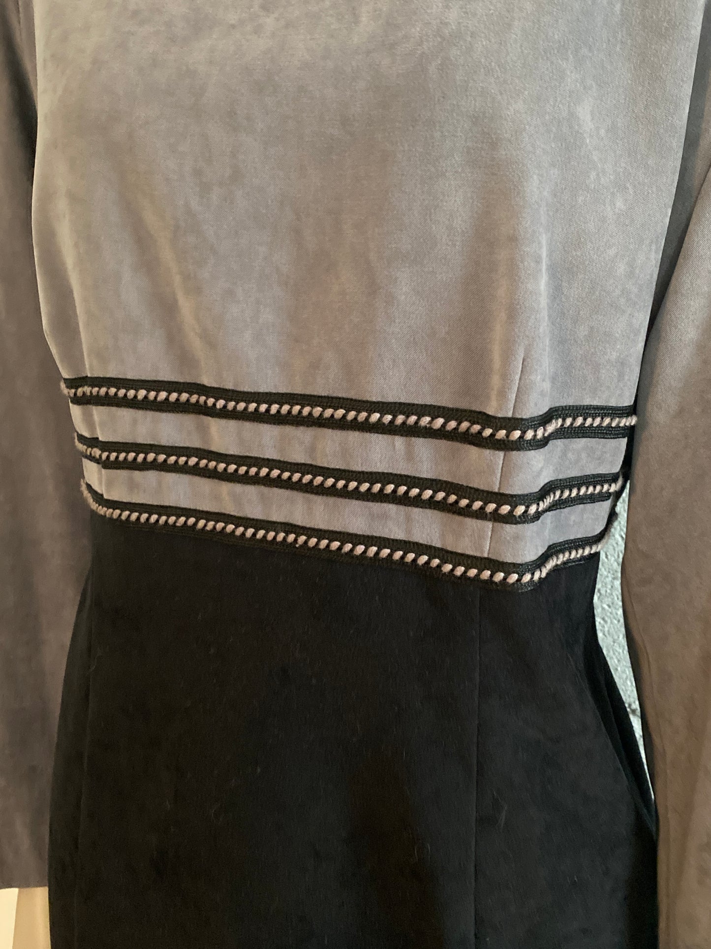 Vintage 90's Faux Suede Color Block Dress Sz 12