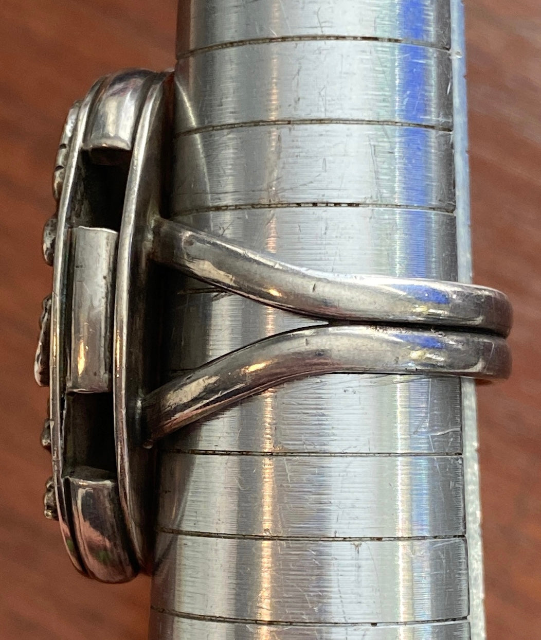 Signed Sterling Silver 925 Native American Figure Large Ring Sz 9.75