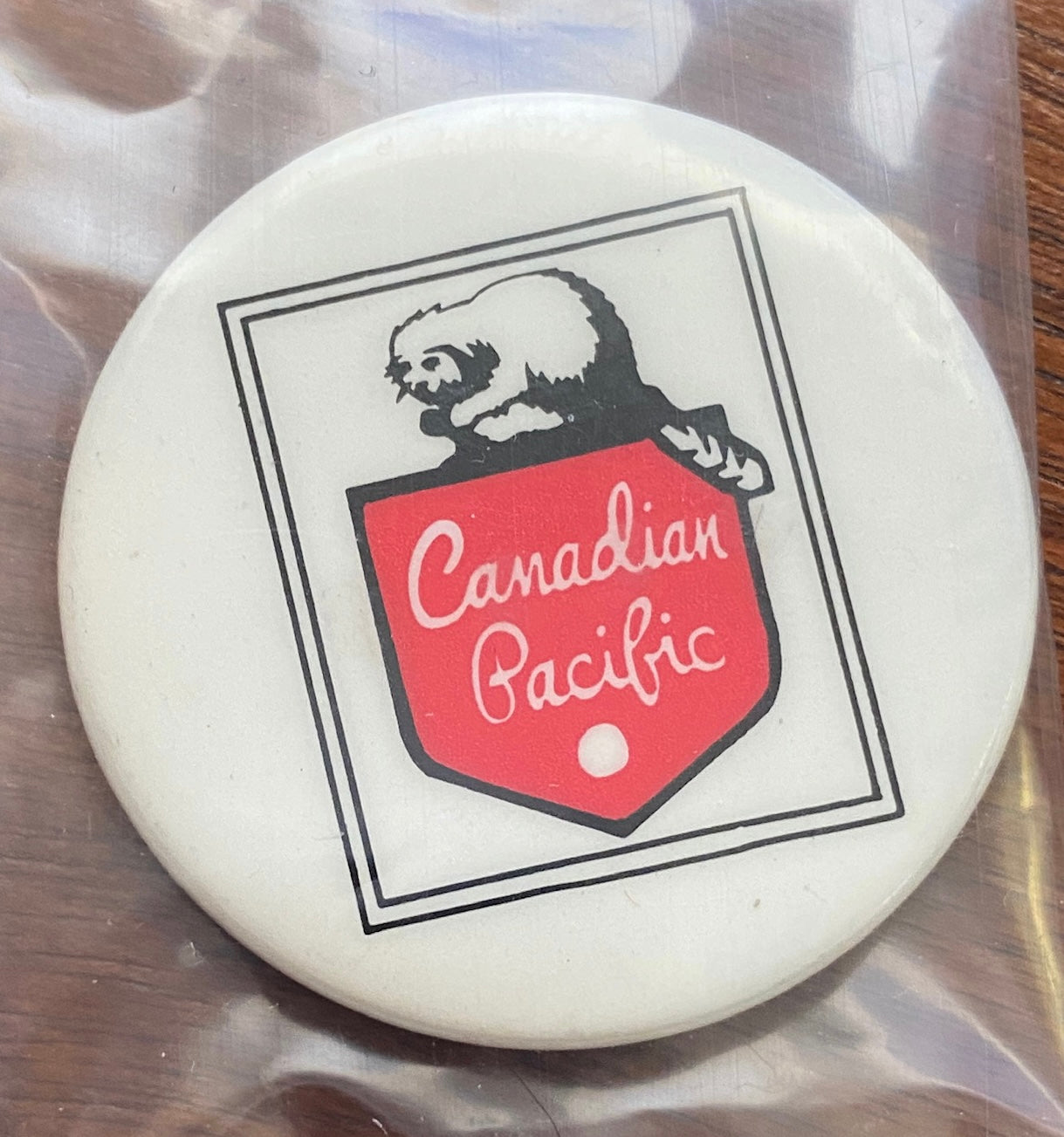 Canadian Pacific Souvenir Train Railroad Button Pin
