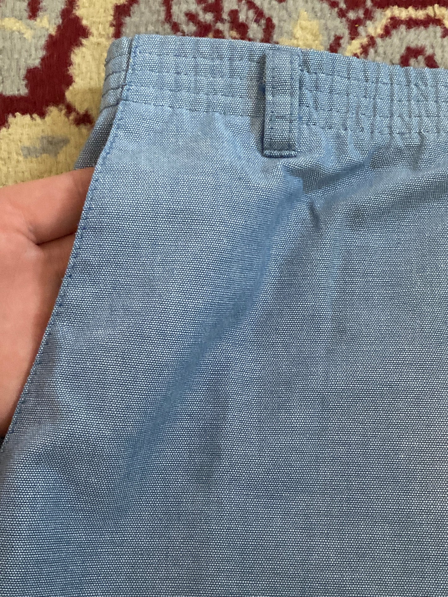 Vintage Alfred Dunner Chambray Secretary Skirt High Waisted Pockets