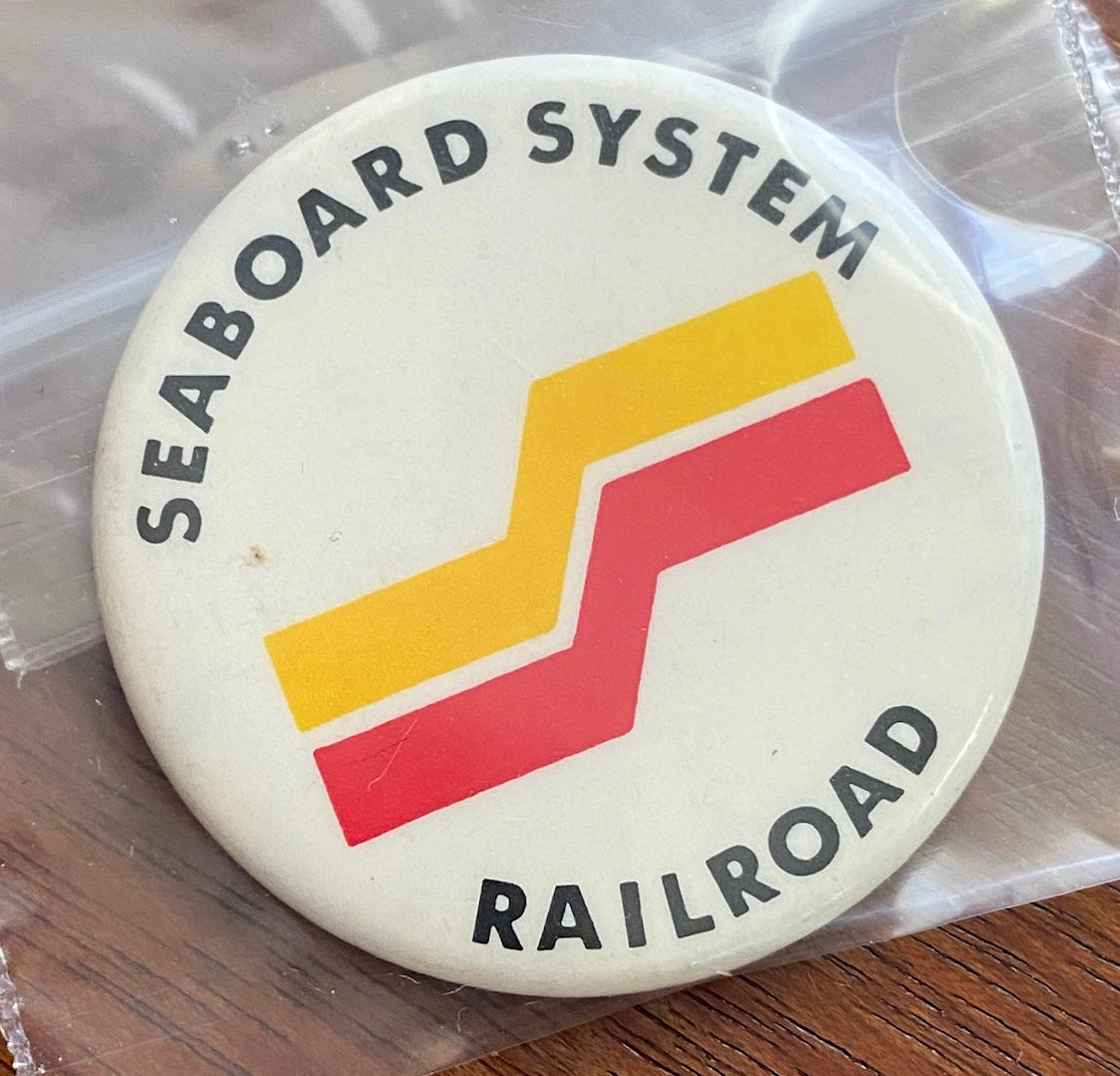 Vintage Seaboard System Railroad Souvenir Button Pin