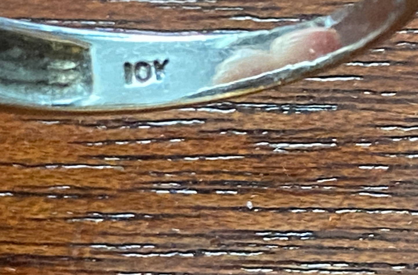 10k White Gold Diamond Ring Sz 8 Signed CW Prong Set 2 Rows