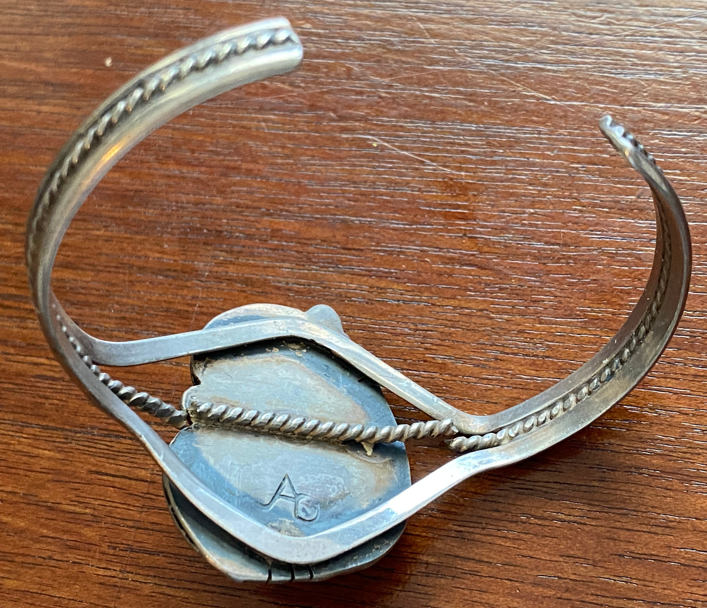 Vintage Old Pawn Silver Turquoise Cuff Bracelet