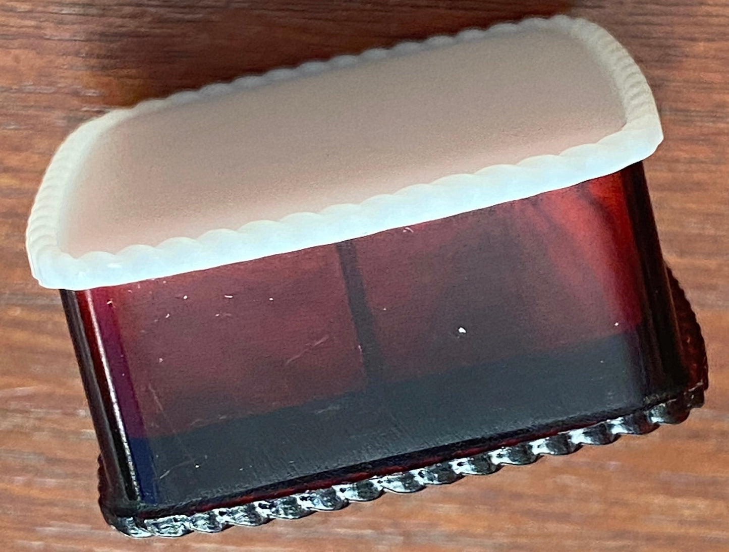 Vintage Advertising Celluloid Plastic Faux Tortoise Shell Trinket Jewelry Box