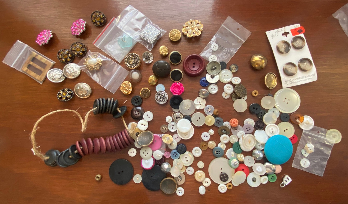 Huge Vintage to Now Buttons Button Covers Lot Lyre Faux Pearl Rhinestone