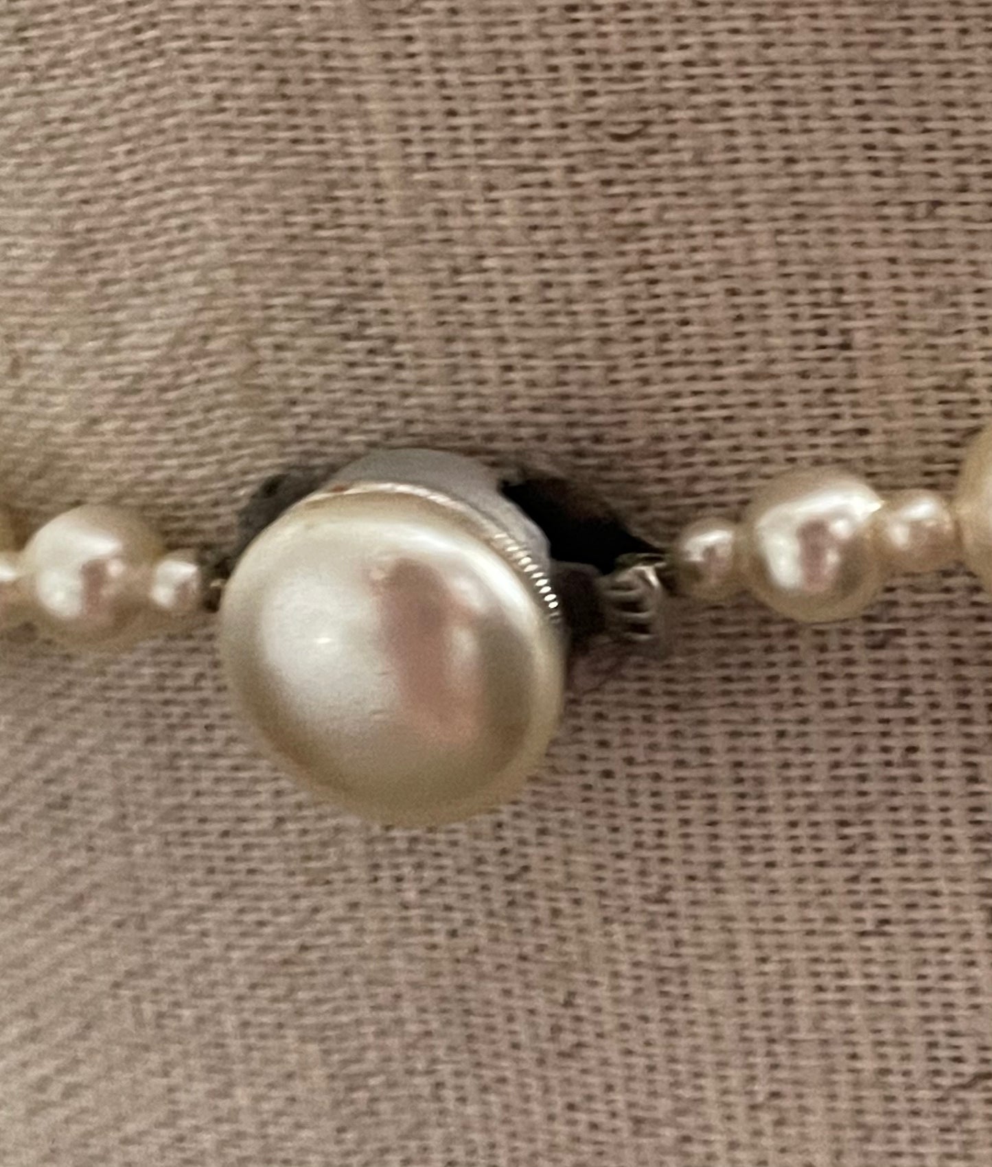 Vintage Baroque Ivory Faux Pearl Long Layering Necklace 24 Inches