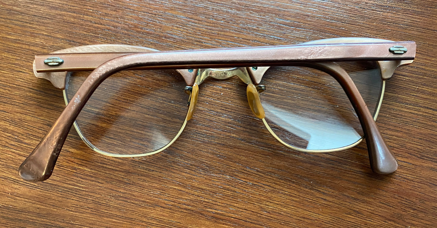 Womens Vintage Artcraft Gold Filled Cat Eye Glasses Eyeglasses