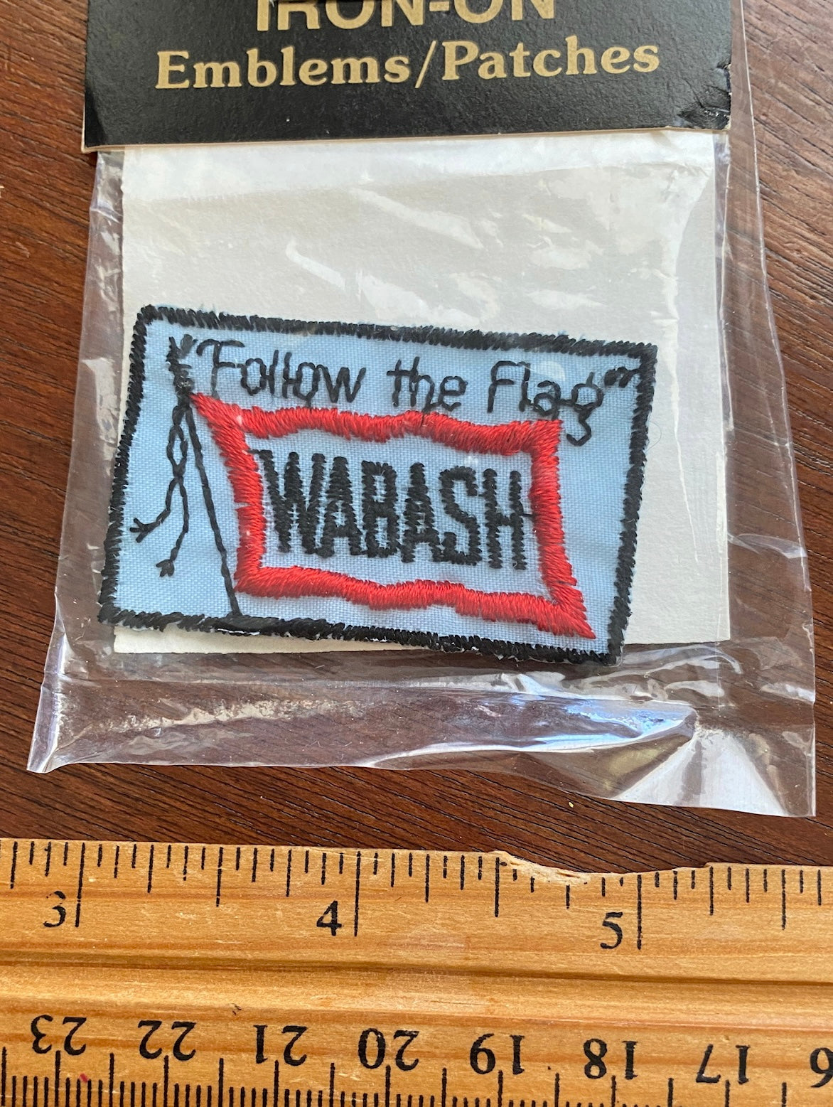 Vintage Wabash Iron On Emblem Patch NOS Railroad Train