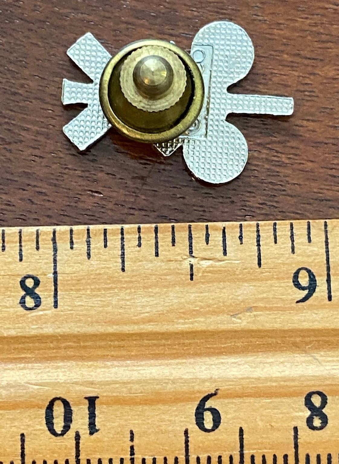 Vintage Railroad Crossing Enamel Pinback Pin