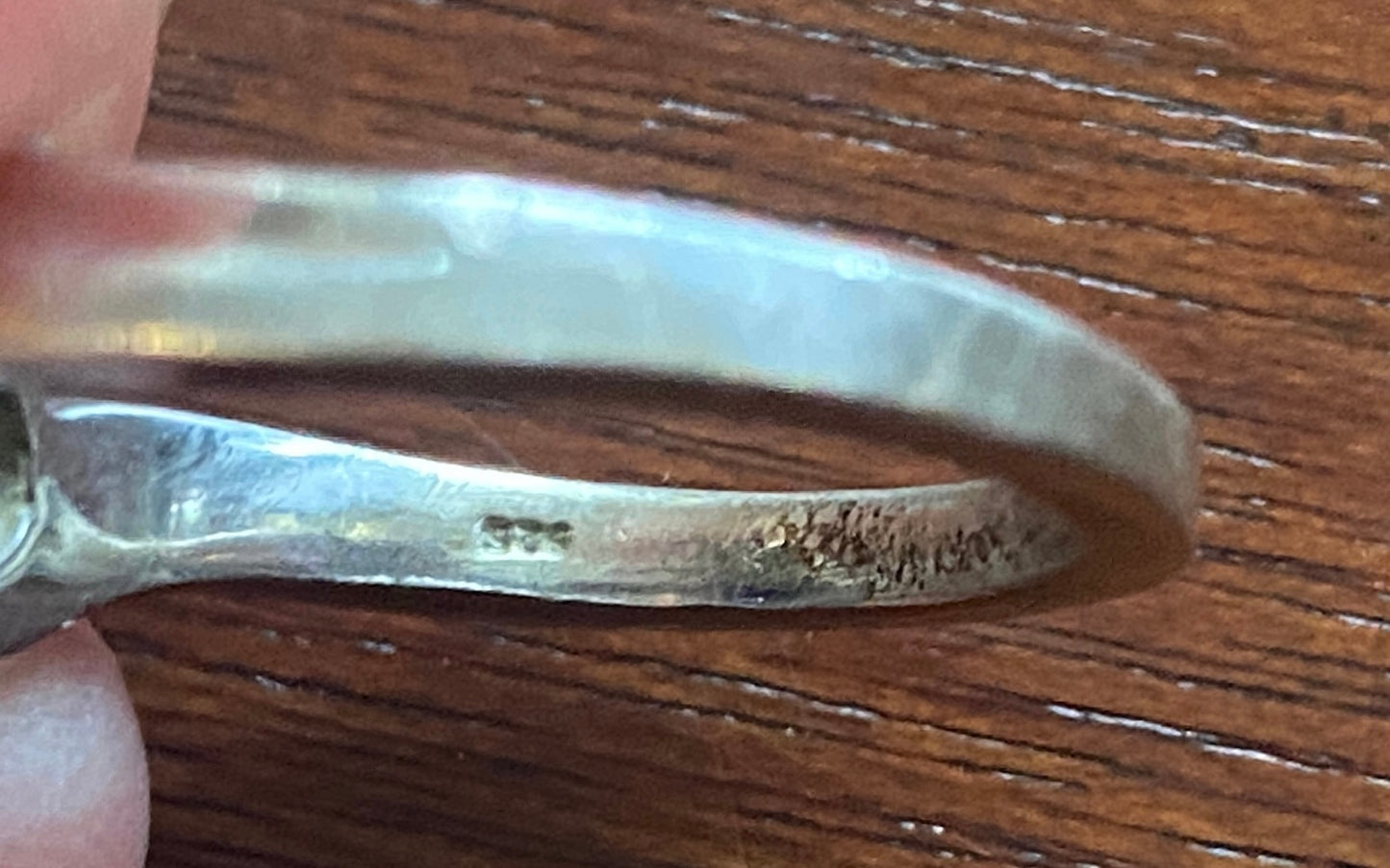 Sterling Silver Round Baguette Diamond 3 Stone Ring Sz 6.75