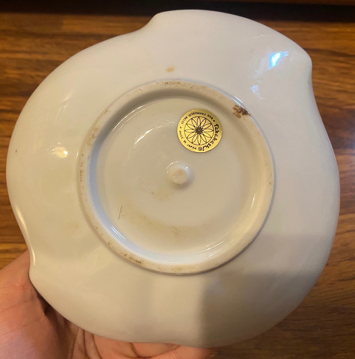 Vintage Takahashi Phoenix Blue White Candlestick Candle Holder