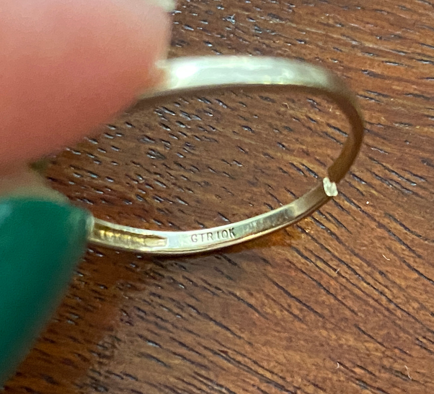 10k Yellow Gold Ruby Heart Ring Sz 7 Signed GTR AS IS