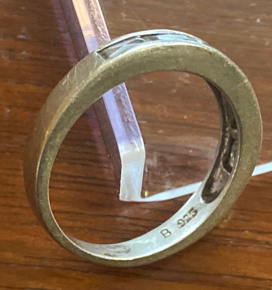 Sterling Silver 925 Baguette CZ Half Eternity Ring Sz 7.5