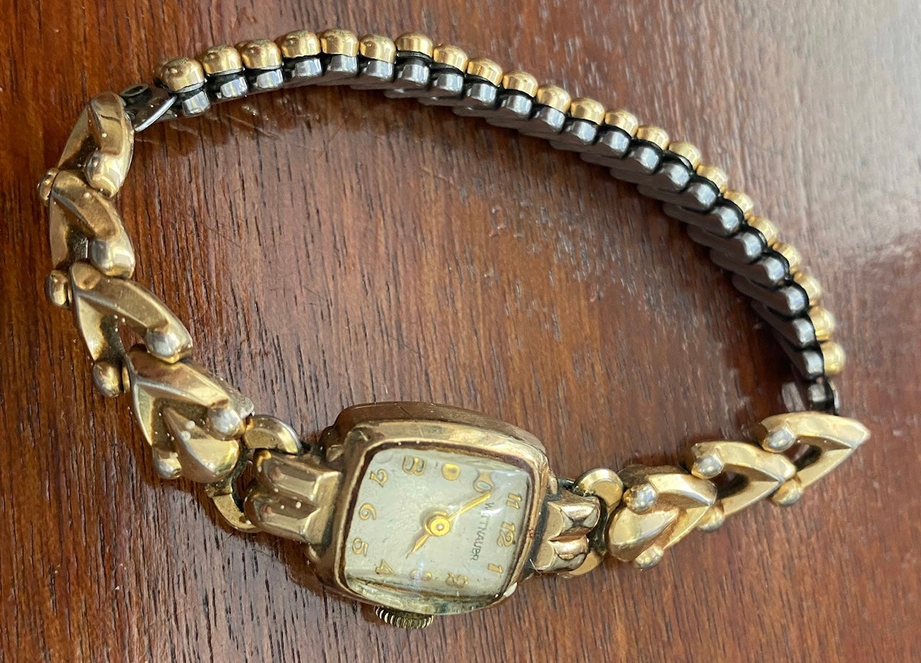 Vintage 10k Gold Filled Wittnauer Women's Wristwatch Parts AS IS