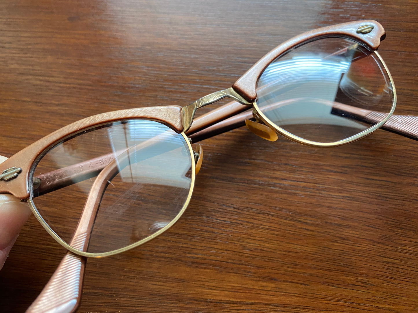 Womens Vintage Artcraft Gold Filled Cat Eye Glasses Eyeglasses