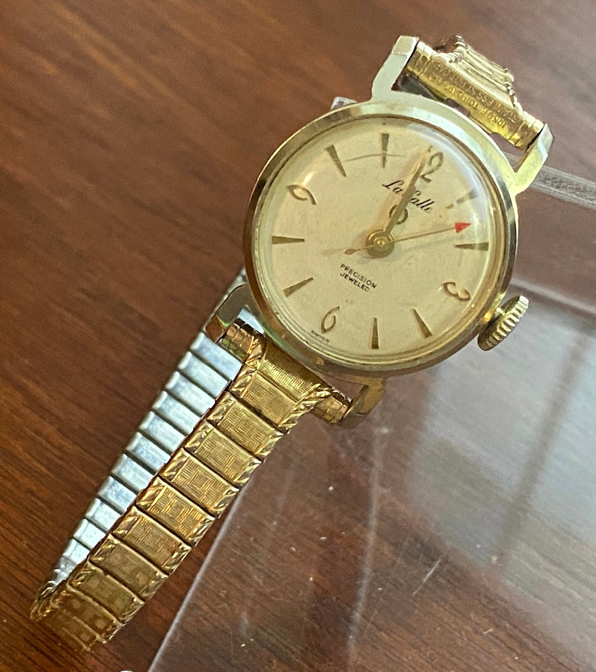 Vintage Westclox LaSalle 10k Rolled Gold Wristwatch AS IS Not Working