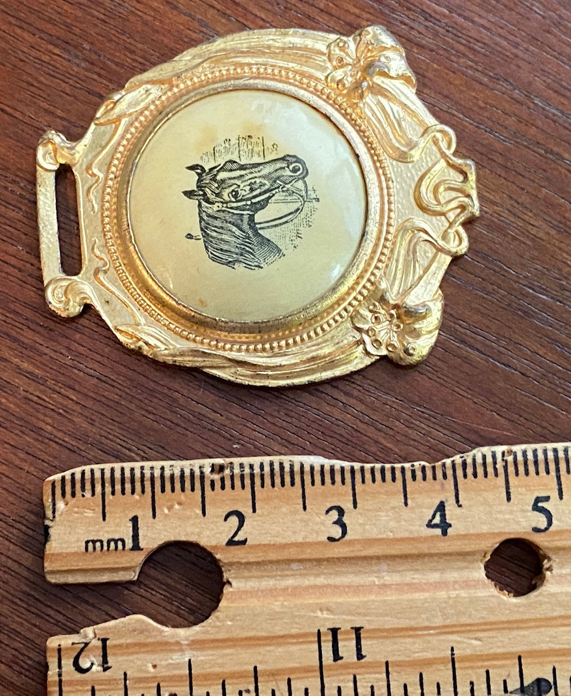 Antique Vintage Whitehead & Hoag Co Horse Equestrian Fob Pendant Celluloid