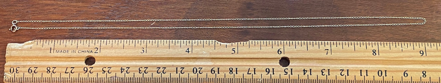 10k Yellow Gold Chain Link Necklace 18" Long