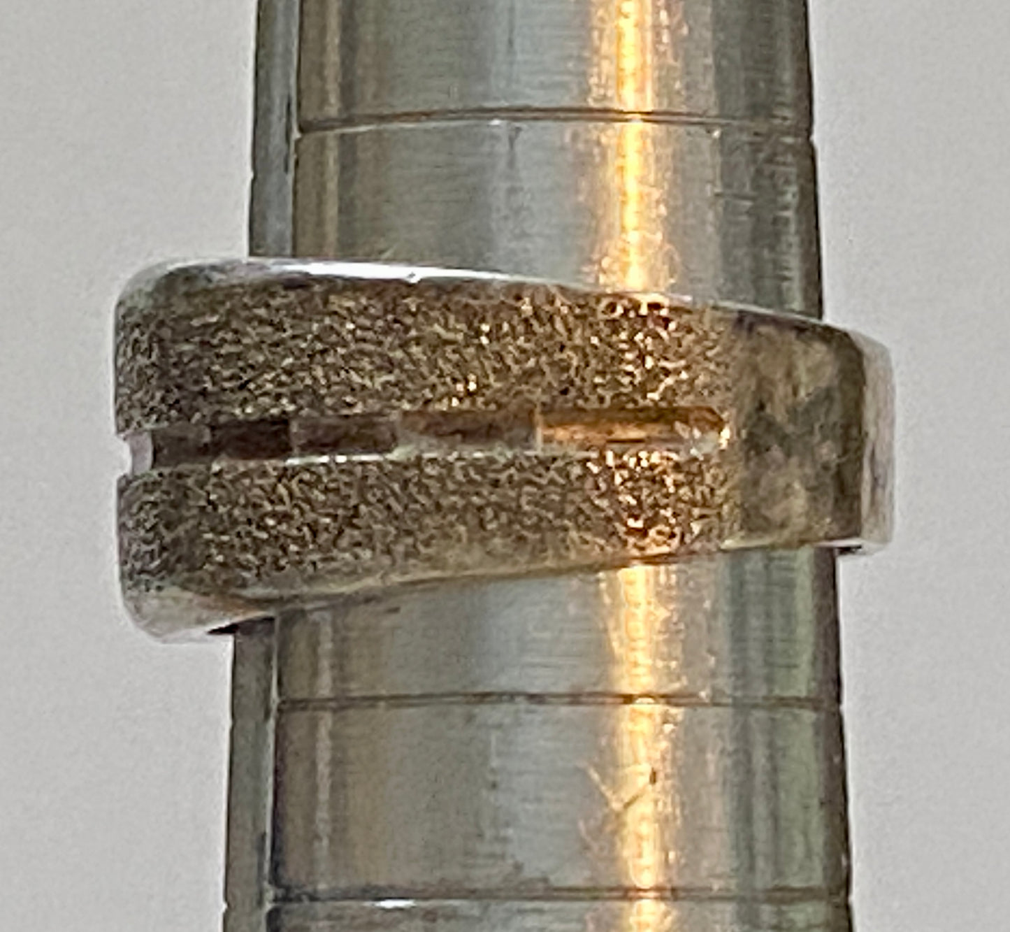 COSTA RICA Extra Fine .999 STERLING SILVER Band Ring TEXTURE Sz 5.5