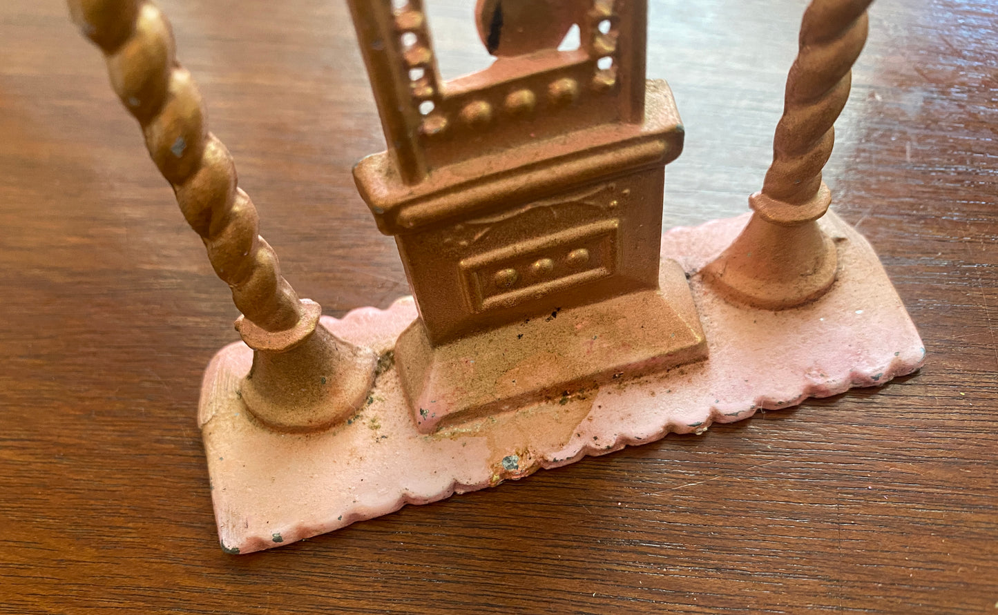 Vintage Revere Mfg Grandfather Clock Candlestick Dollhouse Display