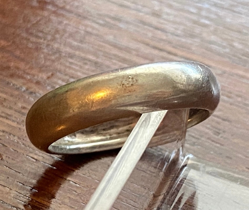 Sterling Silver Domed Band Ring Sz 7.75