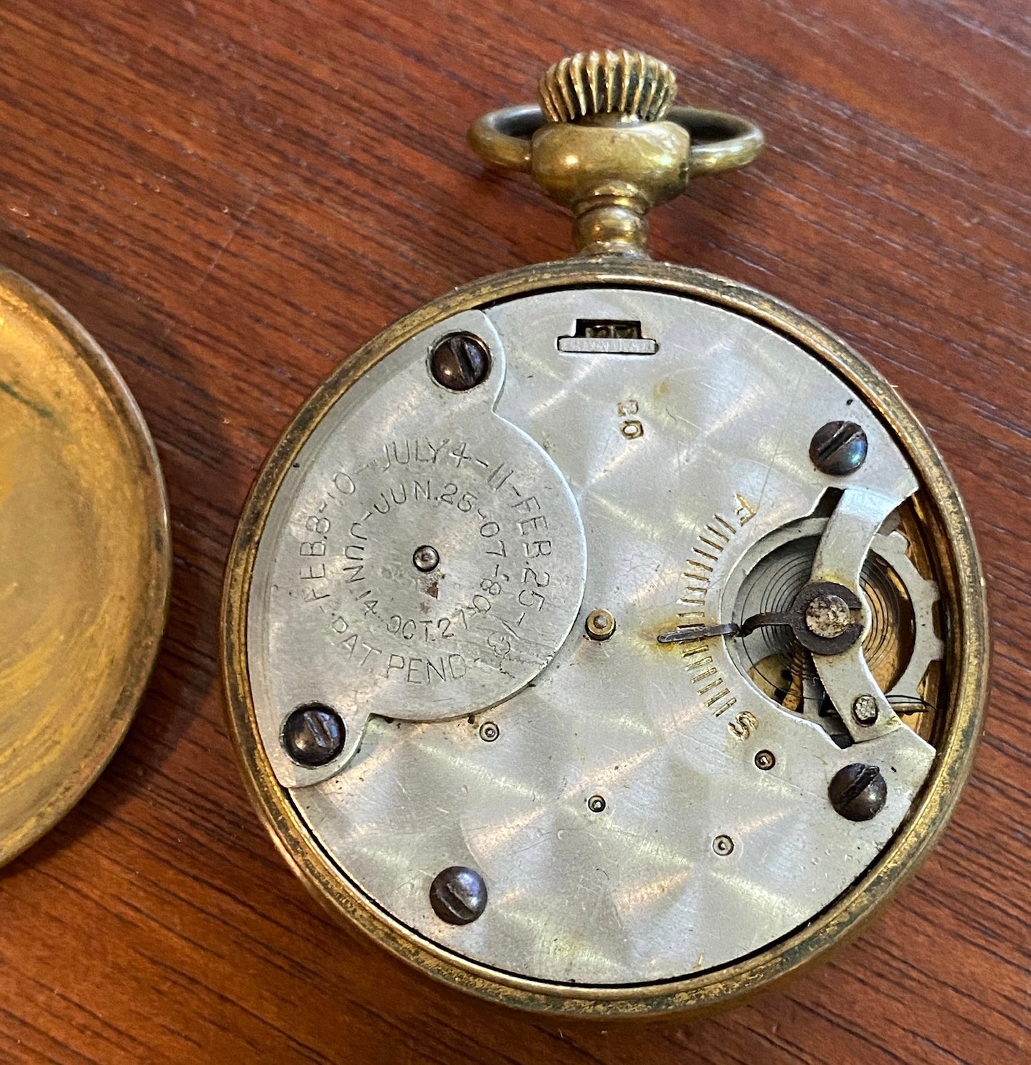 Antique Leonard Duchess Pocket Watch Gold Tone Hunter