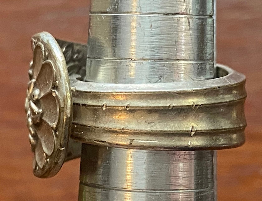 Vintage Rogers and Co Silver Tone Spoon Ring