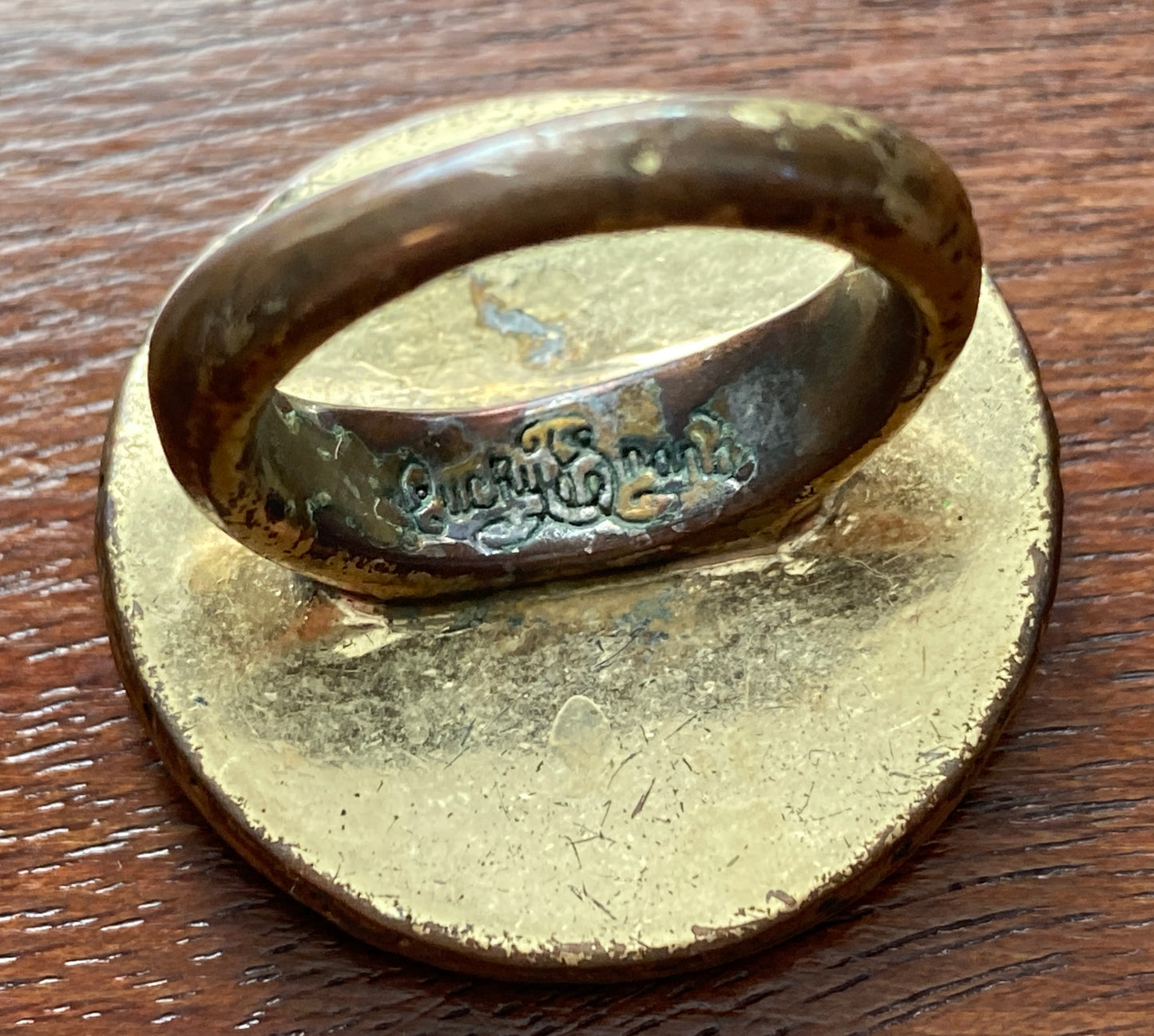 Lucky Brand Enamel Medallion Southwest Style Ring Sz 6.5