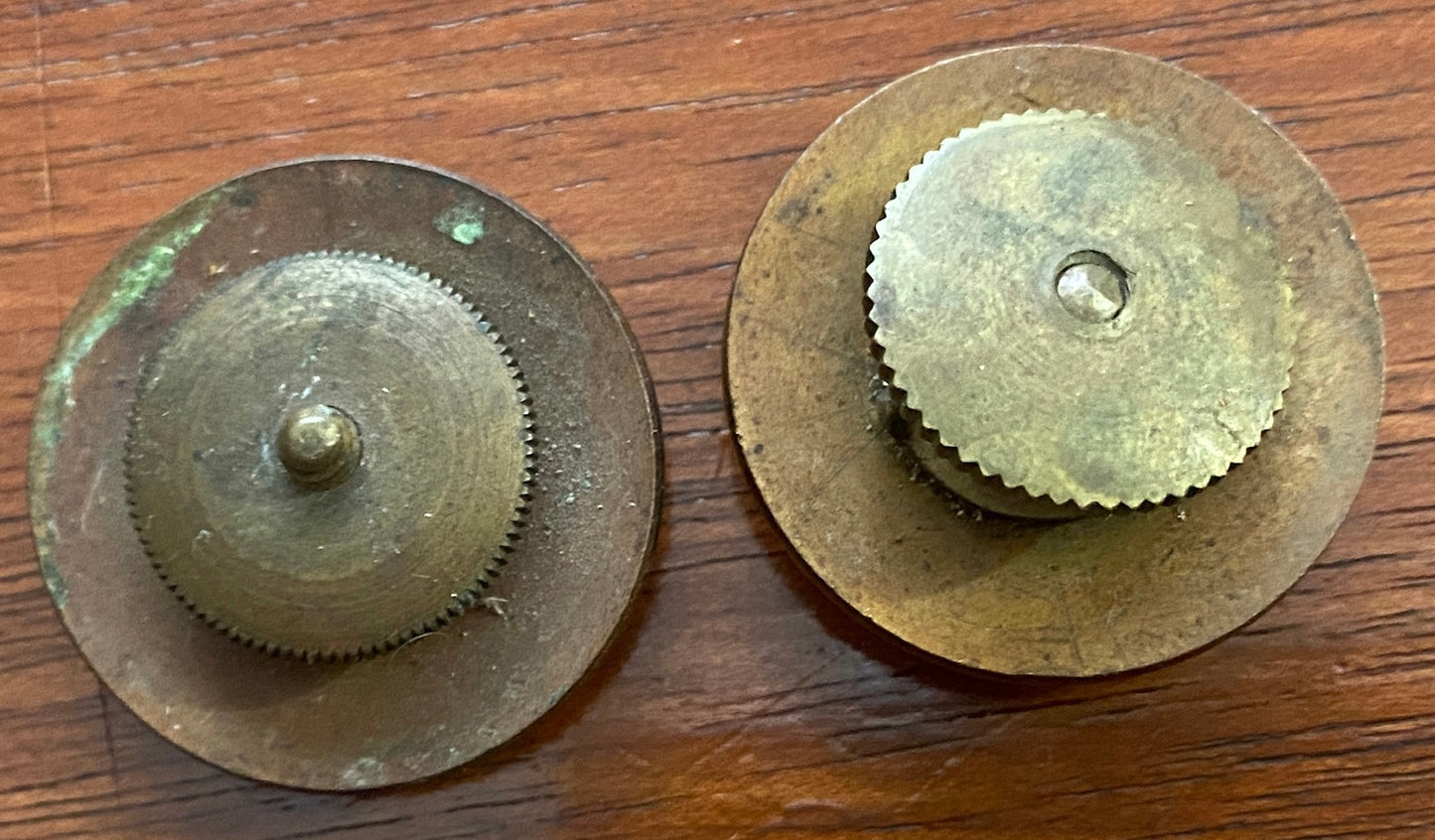 Set of 2 Copper Tone Military Air Force Pinbacks Pins US Propellor
