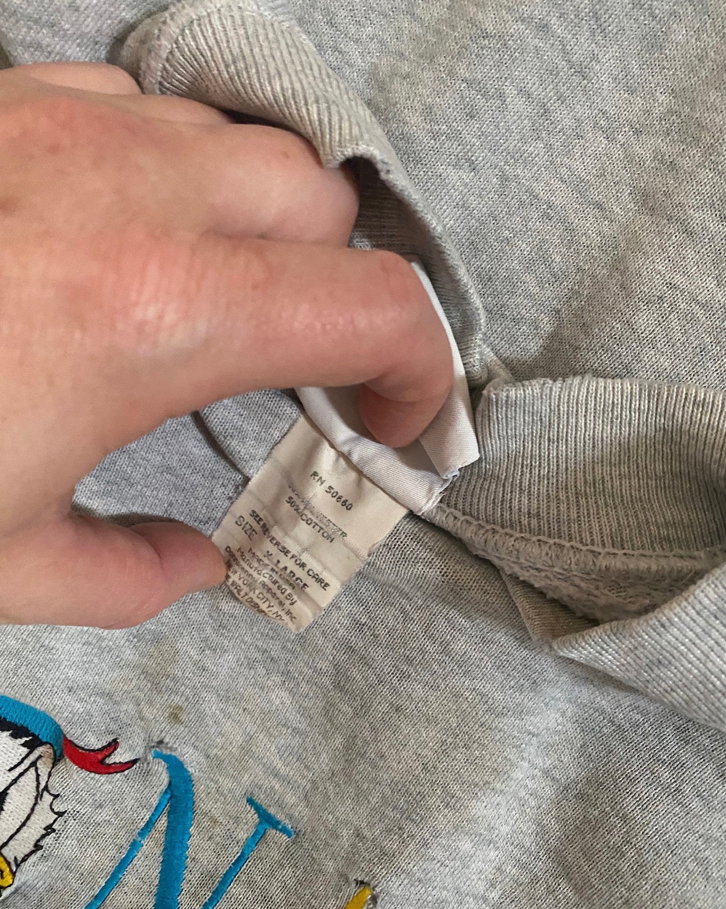 Vintage Disney Mickey & Co Donald Duck Embroidered Sweatshirt Sz XL