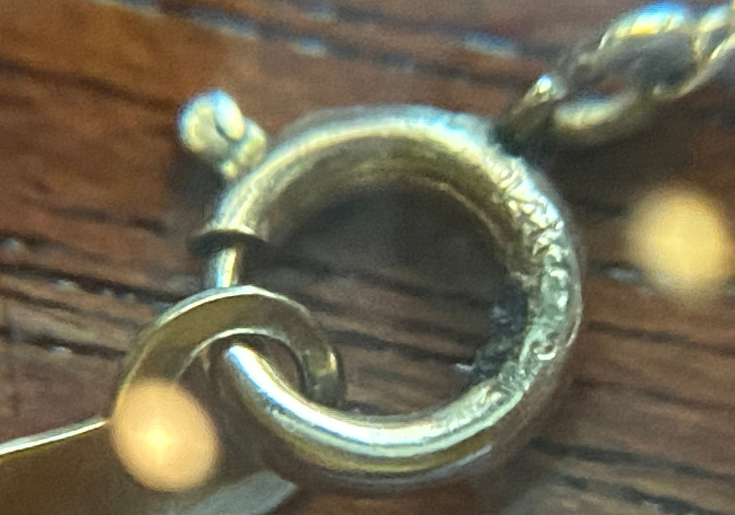 14k Yellow Gold Nugget Pendant Chain Necklace 17.5"